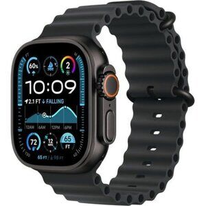 Apple Watch Ultra 2 (GPS + Cellular, 49MM) Black Titanium  with Black Ocean band
